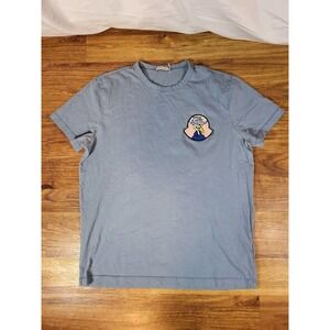 Moncler Maglia T-Shirt Blue Patch Size XL Flaws
